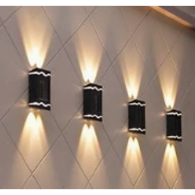 Set 4 lampi solare de perete cu iluminare sus jos 4 LED