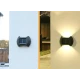 Set 4 lampi solare exterioare pentru perete iluminare sus/jos 8 LED