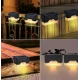 Set 4 Lampi Solare LED pentru scari gard stalpi rezistent la apa senzor de Lumina 8,1 cm x 5 cm x 4,5 cm Lumina Calda