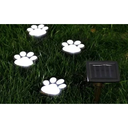 Set 4 Lampi solare led tip labuta de caine cu infigere in gazon