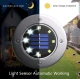Set 4 Lampi Solare metalice Argintii Disk Lights pentru gradina