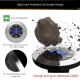 Set 4 Lampi Solare metalice Argintii Disk Lights pentru gradina