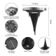 Set 4 Lampi Solare metalice Argintii Disk Lights pentru gradina