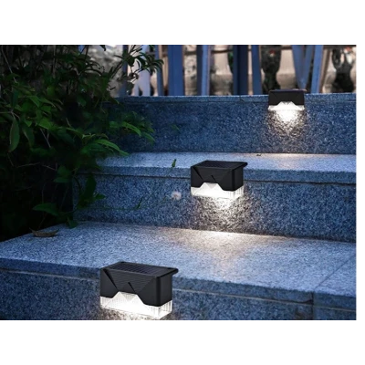 Set 4 Lampi Solare pentru Gard si Stalp cu Senzor de Miscare
