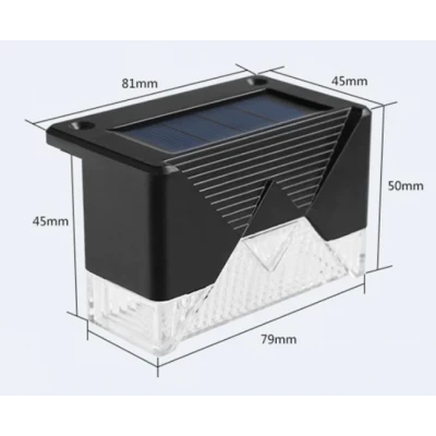Set 4 Lampi Solare pentru Gard si Stalp cu Senzor de Miscare