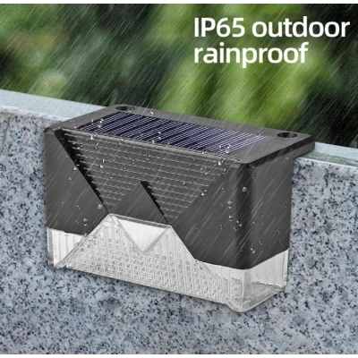 Set 4 Lampi Solare pentru Gard si Stalp cu Senzor de Miscare