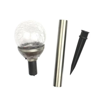 Set 4 lampi solare pentru gradina LED model glob de sticla