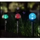 Set 4 lampi solare pentru gradina LED model glob de sticla