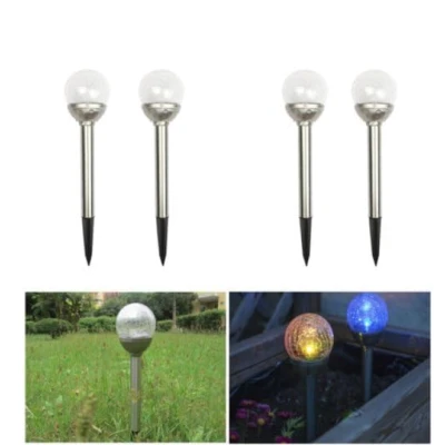 Set 4 lampi solare pentru gradina LED model glob de sticla