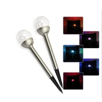 Set 4 lampi solare pentru gradina LED model glob de sticla