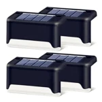 Set 4 lampi solare pentru trepte cu lumina calda