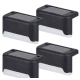 Set 4 lampi solare pentru trepte cu lumina calda