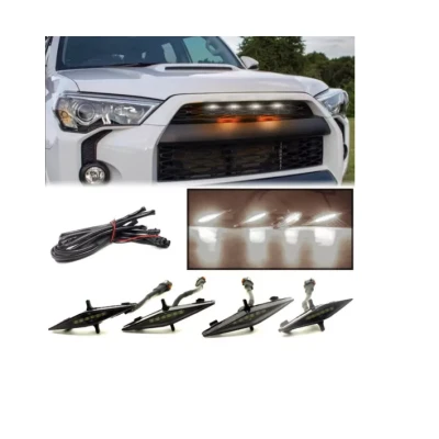 Set 4 lumini de zi si gabarit F3 pentru auto sau autocamioane montaj pe grila 12V/24V
