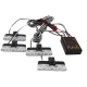 Set 4 lumini LED de avertizare rosu albastru pentru grila functii stroboscop 36W 12V