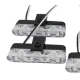 Set 4 lumini LED de avertizare rosu albastru pentru grila functii stroboscop 36W 12V