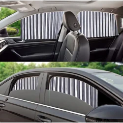Set 4 parasolare retractabile auto geamuri laterale fata-spate GRI