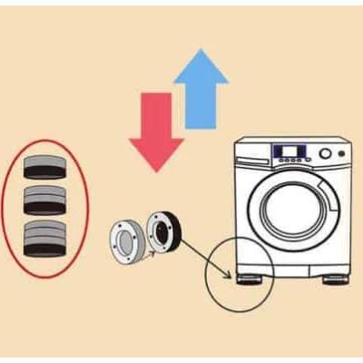 UB Set 4 picioare SLIPSTOP tampoane anti-zgomot și antiderapante suport pentru masina de spalat