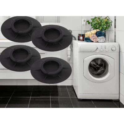 UB Set 4 picioruse pentru masina de spalat NEGRE