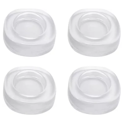Set 4 picioruse TRANSPARENTE din silicon antivibratie pentru masina de spalat