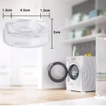 Set 4 picioruse TRANSPARENTE din silicon antivibratie pentru masina de spalat