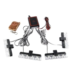 Set 4 stroboscoape cu 4 leduri lumina Galbena si Telecomanda