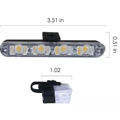 Set 4 stroboscoape cu 4 leduri lumina Galbena si Telecomanda