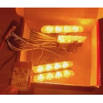 Set 4 stroboscoape pentru grila cu 4 leduri lumina galbena telecomana