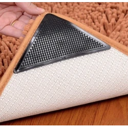 Set 4 Triunghiuri Anti Alunecare  Auto Adezive  pentru Fixare Covor  16cm