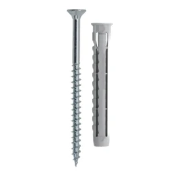 Set 50 Dibluri universale din plastic cu suruburi 6 x 60 mm