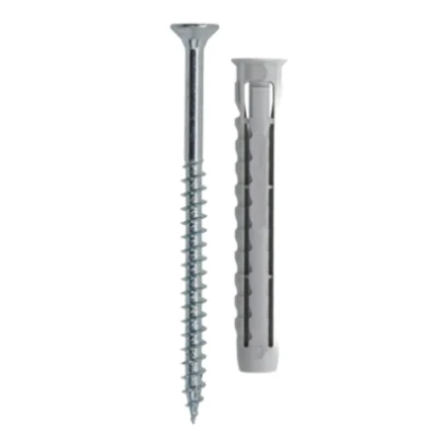 Set 50 Dibluri universale din plastic cu suruburi 6 x 60 mm