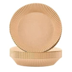 Set 50 hartii de copt ROTUNDE pentru friteuza Unica folosinta 16x20x4.5 cm Maro