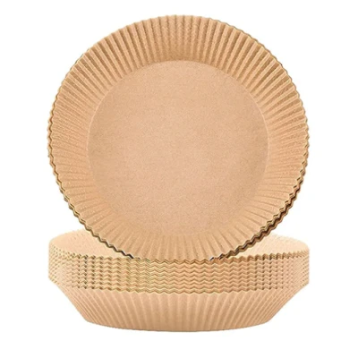 Set 50 hartii de copt ROTUNDE pentru friteuza Unica folosinta 16x20x4.5 cm Maro