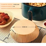 Set 50 hartii de copt ROTUNDE pentru friteuza Unica folosinta 16x20x4.5 cm Maro