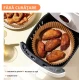 Set 50 hartii de copt ROTUNDE pentru friteuza Unica folosinta 16x20x4.5 cm Maro