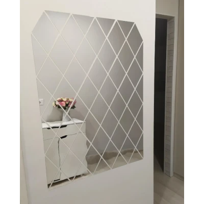 Set 58 Oglinzi Acrilice Autoadezive Luxer 100x100 cm Model Romb 1 metru patrat