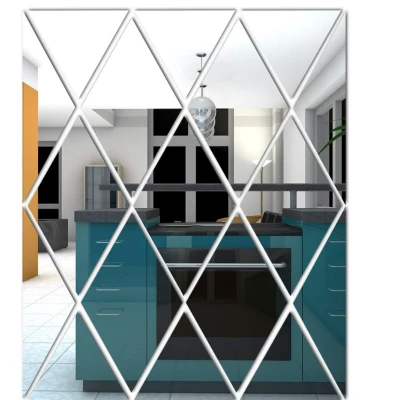 Set 58 Oglinzi Acrilice Autoadezive Luxer 100x100 cm Model Romb 1 metru patrat