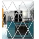 Set 58 Oglinzi Acrilice Autoadezive Luxer 100x100 cm Model Romb 1 metru patrat