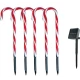 Set 5 Acadele de exterior  incarcare solara  40 cm  decoratiune luminoasa