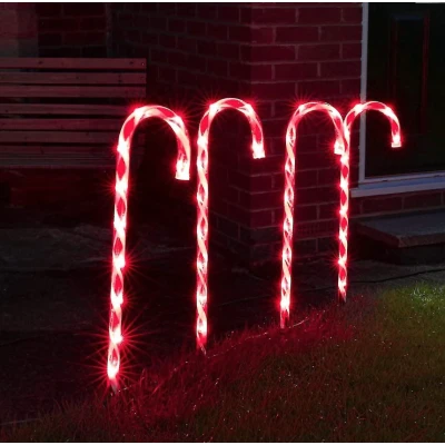 Set 5 Acadele de exterior  incarcare solara  40 cm  decoratiune luminoasa