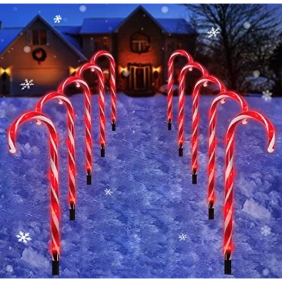 Set 5 Acadele de exterior  incarcare solara  40 cm  decoratiune luminoasa