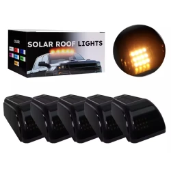 Set 5 Lampi Auto LED pentru plafon auto incarcare SOLARA Culoare Galbena exterior
