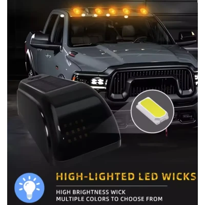 Set 5 Lampi Auto LED pentru plafon auto incarcare SOLARA Culoare Galbena exterior