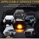 Set 5 Lampi Auto LED pentru plafon auto incarcare SOLARA Culoare Galbena exterior