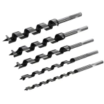 Set 5 piese burghii tip melc 3/8 5/8 3/4 7/8 1