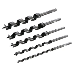 Set 5 piese burghii tip melc 3/8 5/8 3/4 7/8 1
