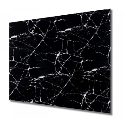 Set 5 Placi autoadezive CLS-04 pentru perete tip marmura 60 x 60 cm NEGRU