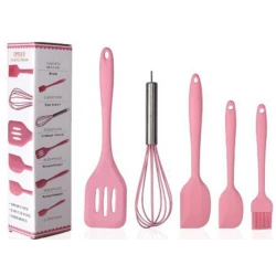 Set 5 ustensile bucatarie din silicon ROZ