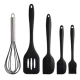 Set 5 ustensile de gatit din silicon negre