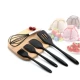 Set 5 ustensile de gatit din silicon negre