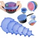 UB Set 6 capace pentru alimente flexibile din silicon transparent
